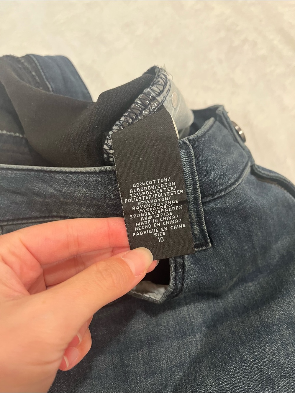 1822 Denim Dark Wash Skinny Jeans - Size 10 - Picture 7 of 11